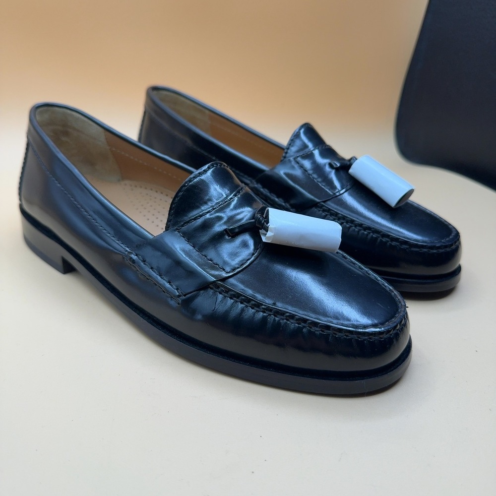 Cole Haan Penny Loafer Black Polished Leather Slip-On Women's Size 7.5